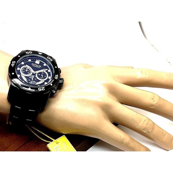 Invicta Men's Watch 6986 Pro Diver Quartz Chronograph Black Dial Rubber Band - Picture 5 of 13